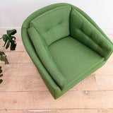 Milo Baughman Style Swivel Chair