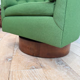 Milo Baughman Style Swivel Chair