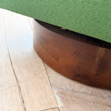 Milo Baughman Style Swivel Chair