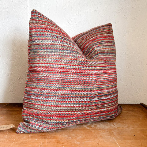 Blue/Red Multi Color Pillow 20"