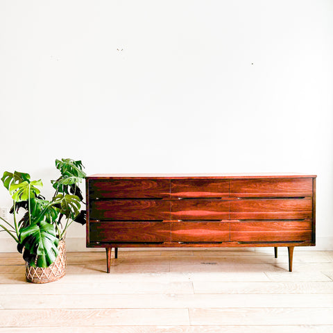 Mid Century Walnut Low Dresser