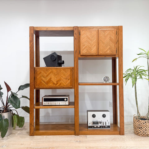 Vintage Oak Wall Unit