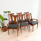 Set of 6 Broyhill Brasilia Dining Chairs - New Black Upholstery