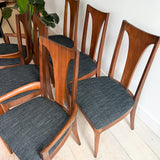 Set of 6 Broyhill Brasilia Dining Chairs - New Black Upholstery