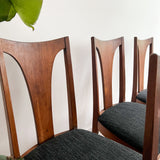 Set of 6 Broyhill Brasilia Dining Chairs - New Black Upholstery