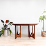Walnut Broyhill Brasilia Dining Table w/ 1 Leaf