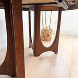 Walnut Broyhill Brasilia Dining Table w/ 1 Leaf