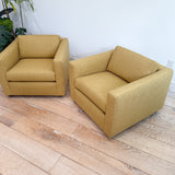 Pair of Mid Century Lounge Chairs - New Upholstery