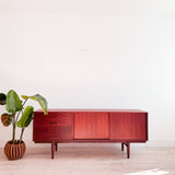 Danish Teak Credenza w/ Sliding Doors