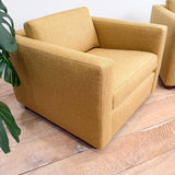 Pair of Mid Century Lounge Chairs - New Upholstery