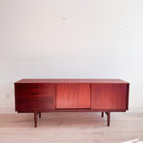 Danish Teak Credenza w/ Sliding Doors