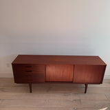 Danish Teak Credenza w/ Sliding Doors