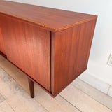 Danish Teak Credenza w/ Sliding Doors