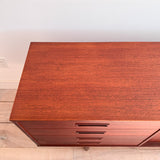 Danish Teak Credenza w/ Sliding Doors