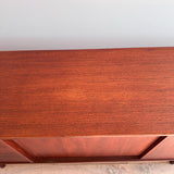 Danish Teak Credenza w/ Sliding Doors