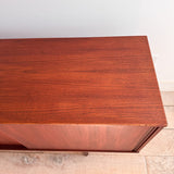 Danish Teak Credenza w/ Sliding Doors