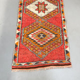 Turkish Runner - Org./Pink/Grey 2'10x11'3