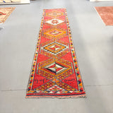 Turkish Runner - Org./Pink/Grey 2'10x11'3