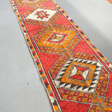 Turkish Runner - Org./Pink/Grey 2'10x11'3