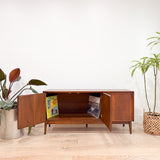 Mid Century Walnut Record/Media Cabinet