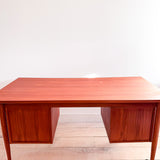 Danish Teak Desk w/ Finished Back