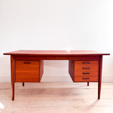 Danish Teak Desk w/ Finished Back