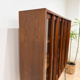 Mid Century Walnut Curio Cabinet