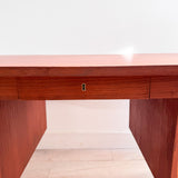 Danish Teak Desk w/ Finished Back