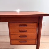 Danish Teak Desk w/ Finished Back