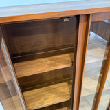 Mid Century Walnut Curio Cabinet