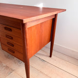 Danish Teak Desk w/ Finished Back