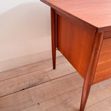 Danish Teak Desk w/ Finished Back