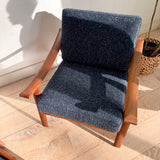 Pair of Danish Teak Chairs w/ Single Ottoman