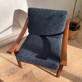 Pair of Danish Teak Chairs w/ Single Ottoman