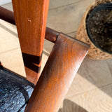 Pair of Danish Teak Chairs w/ Single Ottoman