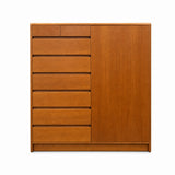 Vintage Danish Teak Armoire on Plinth Base
