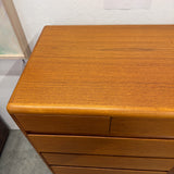 Vintage Danish Teak Armoire on Plinth Base