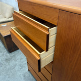 Vintage Danish Teak Armoire on Plinth Base
