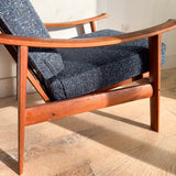 Pair of Danish Teak Chairs w/ Single Ottoman