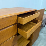 Vintage Danish Teak Armoire on Plinth Base