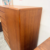 Vintage Danish Teak Armoire on Plinth Base