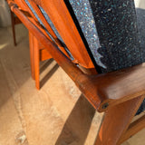 Pair of Danish Teak Chairs w/ Single Ottoman