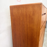 Vintage Danish Teak Armoire on Plinth Base