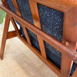 Pair of Danish Teak Chairs w/ Single Ottoman