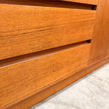 Vintage Danish Teak Armoire on Plinth Base