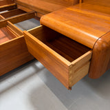 E. Johansen Danish Teak Queen Bed + Nightstands