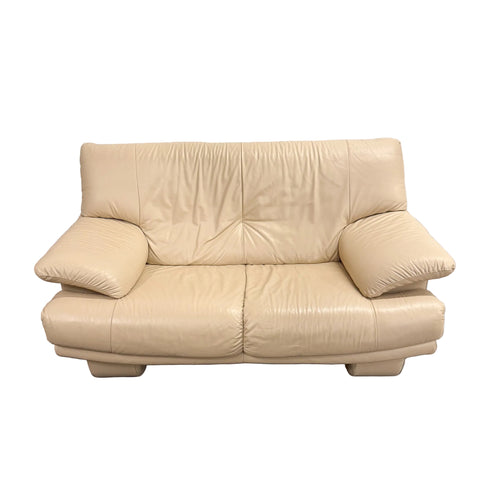 Natuzzi Italian Leather Postmodern Loveseat