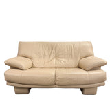Natuzzi Italian Leather Postmodern Loveseat