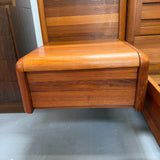 E. Johansen Danish Teak Queen Bed + Nightstands