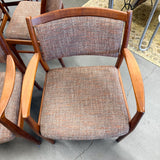 Set of 6 Teak DUX Dining Chairs- New upholstery